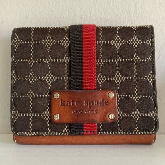 Kate Spade Canvas Vintage Wallet | Dot Noel Pattern - Picture 1 of 8